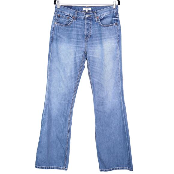 RE/DONE Loose Boot Jeans Hacienda Light Washed Blue High Rise Women's 27 - Picture 2 of 13